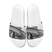 Samoa Mamanu Siapo Classic Black Slide Sandals Tatau Malie