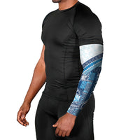 Samoa Mamanu Siapo Royal Blue Arm Sleeves Tatau Malie