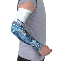 Samoa Mamanu Siapo Royal Blue Arm Sleeves Tatau Malie