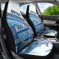 Samoa Mamanu Siapo Royal Blue Car Seat Cover Tatau Malie