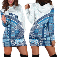 Samoa Mamanu Siapo Royal Blue Hoodie Dress Tatau Malie