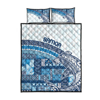 Samoa Mamanu Siapo Royal Blue Quilt Bed Set Tatau Malie