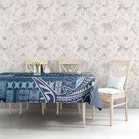 Samoa Mamanu Siapo Royal Blue Tablecloth Tatau Malie