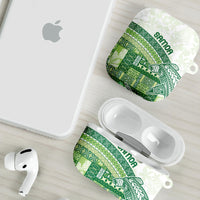 Samoa Mamanu Siapo Forest Green AirPods Case Tatau Malie