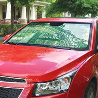 Samoa Mamanu Siapo Forest Green Auto Sun Shade Tatau Malie