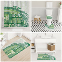 Samoa Mamanu Siapo Forest Green Bathroom Set Tatau Malie