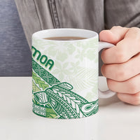 Samoa Mamanu Siapo Forest Green Ceramic Mug Tatau Malie