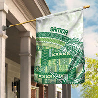 Samoa Mamanu Siapo Forest Green Garden Flag Tatau Malie