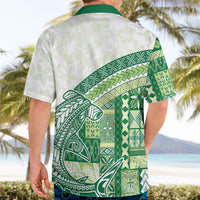 Samoa Mamanu Siapo Forest Green Hawaiian Shirt Tatau Malie