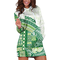 Samoa Mamanu Siapo Forest Green Hoodie Dress Tatau Malie