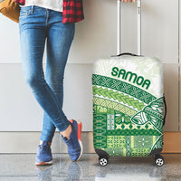 Samoa Mamanu Siapo Forest Green Luggage Cover Tatau Malie
