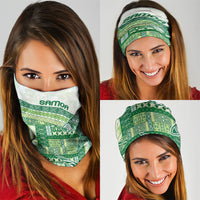 Samoa Mamanu Siapo Forest Green Neck Gaiter Tatau Malie