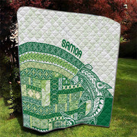 Samoa Mamanu Siapo Forest Green Quilt Tatau Malie