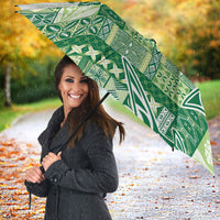 Samoa Mamanu Siapo Forest Green Umbrella Tatau Malie