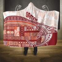 Samoa Mamanu Siapo Crimson Hooded Blanket Tatau Malie