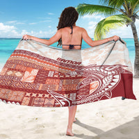 Samoa Mamanu Siapo Crimson Sarong Tatau Malie