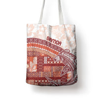 Samoa Mamanu Siapo Crimson Tote Bag Tatau Malie