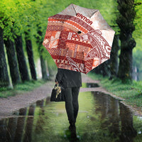 Samoa Mamanu Siapo Crimson Umbrella Tatau Malie