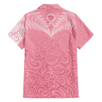 Personalised New Zealand Family Matching Summer Maxi Dress and Hawaiian Shirt Pink Ribbon Tattoo Mix Silver Fern LT7 - Polynesian Pride