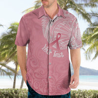 Personalised New Zealand Hawaiian Shirt Pink Ribbon Tattoo Mix Silver Fern LT7 - Polynesian Pride