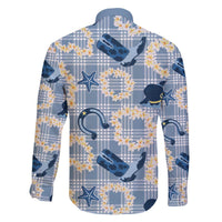 Aloha Hawaii Paniolo Jeans Palaka Family Matching Off The Shoulder Long Sleeve Dress and Hawaiian Shirt Coastal Rodeo LT7 - Polynesian Pride