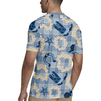 Aloha Hawaii Paniolo Jeans Palaka Rugby Jersey Coastal Rodeo - Polynesian Pride