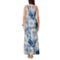Aloha Hawaii Paniolo Jeans Palaka Tank Maxi Dress Coastal Rodeo - Polynesian Pride