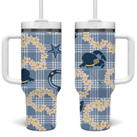 Aloha Hawaii Paniolo Jeans Palaka Tumbler With Handle Coastal Rodeo - Polynesian Pride