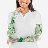 Aloha Hawaii Paniolo Mint Palaka Arm Sleeves Coastal Rodeo - Polynesian Pride