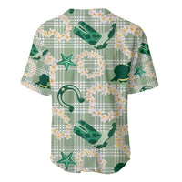 Aloha Hawaii Paniolo Mint Palaka Baseball Jersey Coastal Rodeo - Polynesian Pride