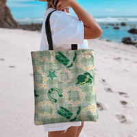 Aloha Hawaii Paniolo Mint Palaka Tote Bag Coastal Rodeo LT7 - Polynesian Pride