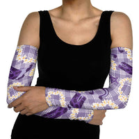 Aloha Hawaii Paniolo Lavender Palaka Arm Sleeves Coastal Rodeo - Polynesian Pride