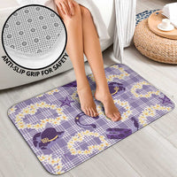 Aloha Hawaii Paniolo Lavender Palaka Bathroom Set Coastal Rodeo - Polynesian Pride