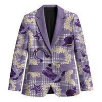 Aloha Hawaii Paniolo Lavender Palaka Blazer Coastal Rodeo - Polynesian Pride