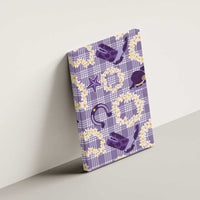 Aloha Hawaii Paniolo Lavender Palaka Canvas Wall Art Coastal Rodeo - Polynesian Pride