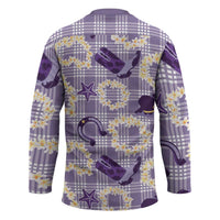 Aloha Hawaii Paniolo Lavender Palaka Hockey Jersey Coastal Rodeo - Polynesian Pride