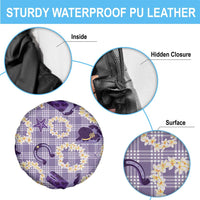 Aloha Hawaii Paniolo Lavender Palaka Spare Tire Cover Coastal Rodeo LT7 - Polynesian Pride