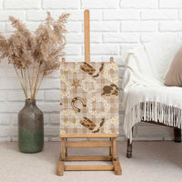 Aloha Hawaii Paniolo Khaki Palaka Canvas Wall Art Coastal Rodeo - Polynesian Pride