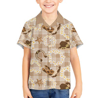 Aloha Hawaii Paniolo Khaki Palaka Hawaiian Shirt Coastal Rodeo - Polynesian Pride