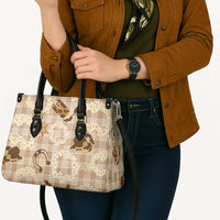 Aloha Hawaii Paniolo Khaki Palaka Leather Bag Coastal Rodeo - Polynesian Pride