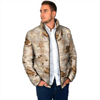 Aloha Hawaii Paniolo Khaki Palaka Padded Jacket Coastal Rodeo - Polynesian Pride