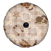 Aloha Hawaii Paniolo Khaki Palaka Spare Tire Cover Coastal Rodeo - Polynesian Pride
