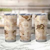 Aloha Hawaii Paniolo Khaki Palaka Tumbler Cup Coastal Rodeo - Polynesian Pride