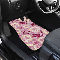 Aloha Hawaii Paniolo Lokelani Rose Palaka Car Mats Coastal Rodeo - Polynesian Pride
