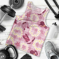 Aloha Hawaii Paniolo Lokelani Rose Palaka Men Tank Top Coastal Rodeo - Polynesian Pride