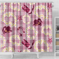 Aloha Hawaii Paniolo Lokelani Rose Palaka Shower Curtain Coastal Rodeo LT7 - Polynesian Pride