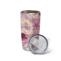 Aloha Hawaii Paniolo Lokelani Rose Palaka Tumbler Cup Coastal Rodeo LT7 - Polynesian Pride