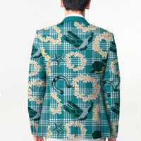 Aloha Hawaii Paniolo Teal Palaka Blazer Coastal Rodeo - Polynesian Pride