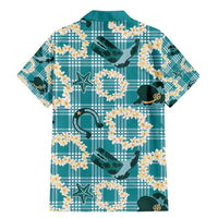 Aloha Hawaii Paniolo Teal Palaka Family Matching Mermaid Dress and Hawaiian Shirt Coastal Rodeo LT7 - Polynesian Pride
