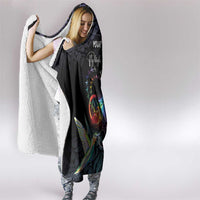 Polynesian Cancers Awareness Hooded Blanket Hummingbird - Fly High Until We Meet Again